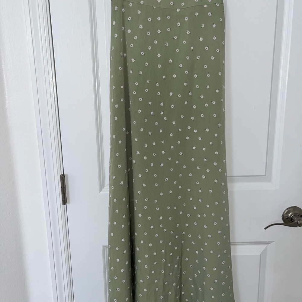 Floral Green Skirt